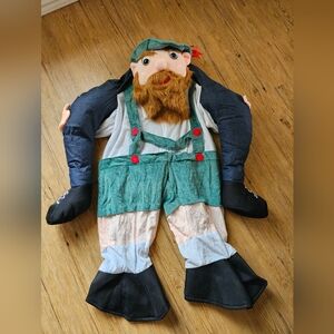 Oktoberfest Beer Guy Shoulder Carry Mascot Costume Ride On Halloween